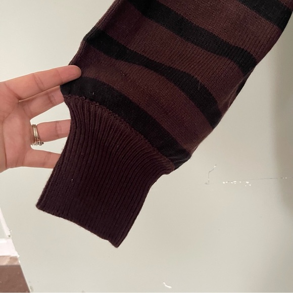 WeWoreWhat Maroon oversized zip cardigan heavy knit Large - Picture 3 of 5